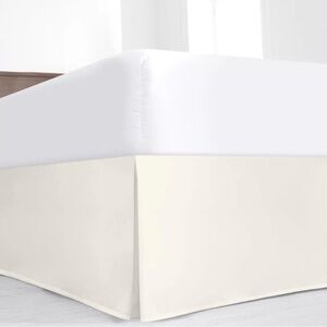 12” Ivory Cotton Flat Bed Skirt